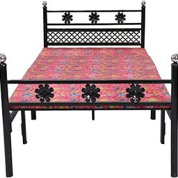 Sahni Folding Furniture European Style Folding Bed With Glossy Mattress Attached Iron/Steel/Metal Single Size For Sleeping, Guest, Children And Adults (6By3Ft, Multi Colour)-10
