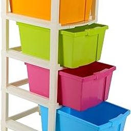 SHREE HANS CREATION 4-XL Drawer Multipurpose Drawer Plastic Modular Rack Storage Organizer Home, Office, Parlor, School, Doctors, Home and Kids (Multicolour)-picture-12