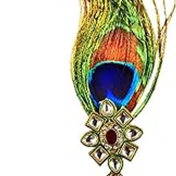 Buyent ® brooch for men blazer sherwani Mens Jewellery Lovely Peacock Feather Lapel Pin Brooch With Crystal Stones For Mens Boys and girls-image-100