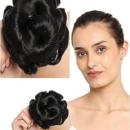 MoonEyes Clutcher Hair Juda Bun For Women and Girls in Black Color-25