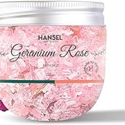 Hansel Geranium Rose Bath Salt 250g | Relaxing Floral Aromatherapy Soak for Stress Relief & Glowing Skin | Epsom, Himalayan & Dead Sea Salt | Essential Oils & Vitamin E | Foot & Body Spa-image-73