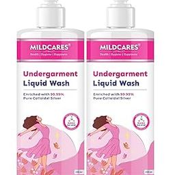 MildCares Undergarment Liquid Detergent Wash 200ml (Pack of 2) | Bleach-Free | Stain Removal, Odor Control | For Intimate Wear, Panties | Undergarments Washing Liquids For Women | No Soaking Required-66