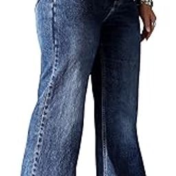 miss chase a+ Women's High Rise Regular-Length Stretchable Denim Wide-Leg Shaping Jeans-picture-31