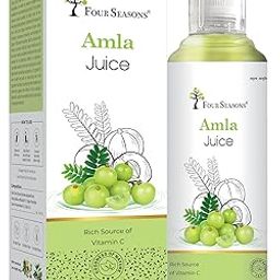 Four Seasons Cold-Pressed Amla Juice 1L - Organic Source of Vitamin C | Best for Healthy Skin, Hair Growth & Face | Natural Detox - Weight Loss | Improve Immunity & Digestion | No Added Sugar-image-95