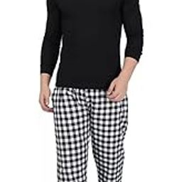 Men's Cotton Checkered Pajama,-35