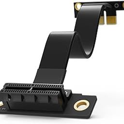 Dual 90Degree Right Angle PCIe 3.0 x1 Extension Cable High Speed PCI Express Gen 3 1x to x1 Riser Extender 10cm-0