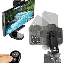Cell Phone Tripod Adapter - UniMount 360 - Universal Phone Tripod Mount Attachment for Any Size Smartphone - Includes Bonus Bluetooth Shutter Remote-6