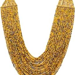 Indian Western Trendy Latest Multilayer Multicolor Fashion Glass Women Necklace Mala(4469)-image-10