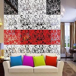 MERISHOPP 4X Bird Flower Hanging Screen Partition Divider Home Room Wall White-image-17