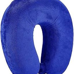 MELVIS Premium Neck Pillow, Unisex U-Shaped Micro Fibre Soft Cushions Comfortable Head Rest Neck Rest Pillow for Travel, Car, Train, Flight, Bus, Neck Travel Pillow Multipurpose, Blue-picture-11