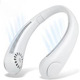 1st Choice Vaneless Hanging Neck Fan - 3 Adjustable Gears - Power Button & Fan Speed Selection - Type C USB Port Input - Dual Motor - Hands-Free Cooling-image-97
