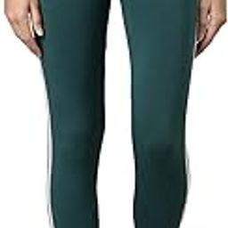 go colors Women Green Cotton Side Stripe Active Leggings-picture-25