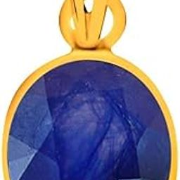 4.7 Ct./ 5.25Ratti Neelam Gemstone Blue Sapphire Stone Copper Panchdhatu Pendants locket-image-59