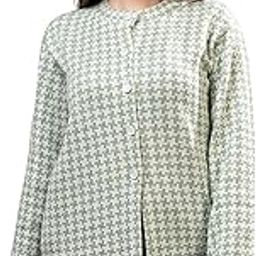 Women’s Woolen Colourblock Cardigan | Round Neck Buttoned Knitted Sweater for Women | Soft Acrylic Wool Winterwear with Woven Design for Office, Casual & Daily Use-image-43