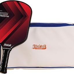 Pick’all Pickleball Paddle, 16mm Raw Carbon Fiber Pickle Ball Racket with Honeycomb Core & Curve X Technology for Enhanced Spin Power, Advanced Series, Includes Leather Paddle Cover, TurboStrike-26