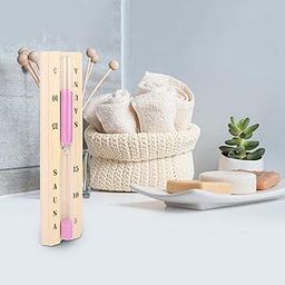 Gavigain Sauna Hourglass Sand Timer,Wall Mounted 15 Minutes Wood Sand Timer Rotating Sauna Sand Timer for Saunas-image-56