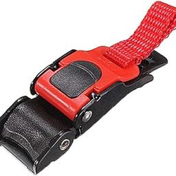 COMBR 1x New Quick Release Motorcyle Bike ATV Helmet Buckle Chin Strap Speed Clip | Orange & Black-image-18
