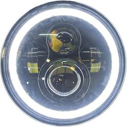 K D 7" LED Headlight - Blazing 110W | High/Low Beam, DRL | H4 Plug & Play Compatible With Bullet (Ryal Enfld), Thar, Gypsy-2