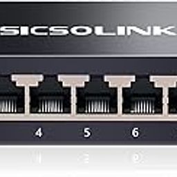 SICSOLINK, 8 Ports Gigabit Unmanaged Ethernet Switch, Network Hub, Ethernet Splitter, Plug & Play, Fanless Metal Design, Traffic Optimization-24