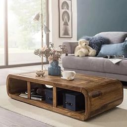 WOODEN GARDEN Sheesham Wood Center Coffee Table for Living Room Home with Storage | Tea Table Wooden | Center Table for Living Room - Natural Teak-image-53