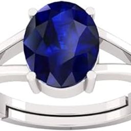 9.00 Ratti Natural Blue Sapphire (Neelam) Original Gemstone Ashtadhatu Adjustable Ring Rashi Ratna Certified Gemstone AA++ Quality For Men & Women (Style 69)-image-52