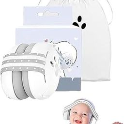 IN-IMAGINE Baby Ear Protector for Flight, Baby Ear Buds, Baby Travel Essentials Protective Earmuffs for Kid Wear It Like A Headband (White)-image-46