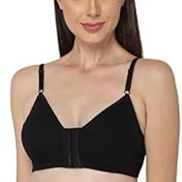 Women's Bra Cotton Brassiere Non-Padded Non-Wired Medium Coverage Front Open Saree Bra Plunge Neckline and Molded Cups Daily use Everyday Bra for Women- EC07-image-15