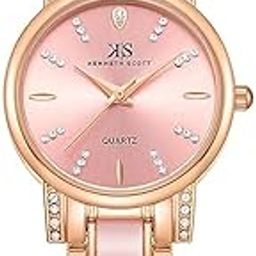 Women's PE21 Movement Watch, Analog Display and Resin+Alloy Strap - K23547-KCPP, Pink-image-40