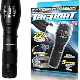 SHOPECOM TAC Light High-Performance Tactical Flashlight – Adjustable Focus, Zoom Function, Durable Construction, Ultra-Bright for Outdoor, Emergency, and Survival Use – Water-Resistant, Compact Design-10