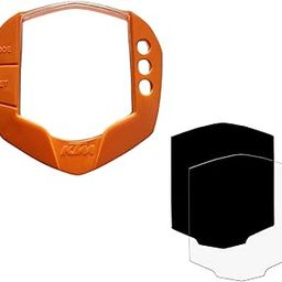 UNIWARE® Speedometer Meter Shell/Upper Case (Orange) and Screen Protector/Scratch Guard (Combo Set) for KTM Duke 125/200/390 BS 3, KTM RC 125/200/390-1