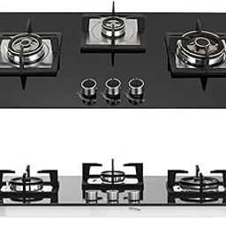 Kutchina Marica ECO 3BTM 78 Hob Gas Stove 3 Burners | Auto Ignition | Cast Iron Pan Support | Gas Chulha 3 Burner | 1year on Product, 5years on Glass-image-44