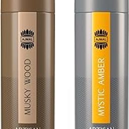 AJMAL ARTISAN - MUSKY WOOD & MYSTIC AMBER DEODORANT PERFUME 150ML LONGLASTING SPRAY GIFT FOR MEN AND WOMEN ONLINE EXCLUSIVE-2