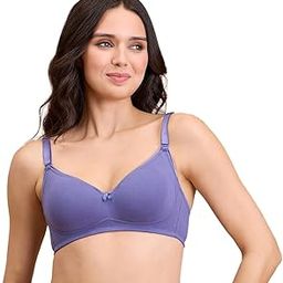 Women's Cotton By Nykaa Deep Neck Non Padded Non Wired Bra With Low Back - Nyb391 - D.Purple, 36D-picture-19