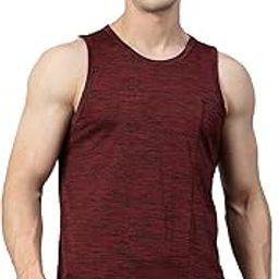 Tank Tops Sleeveless T-Shirt for Men Dry Fit Vest Gym Wear Textured Pattern Stylish Round Neck Running Sando for Sports Workout Fitness & Casual or Beach Wear-image-79