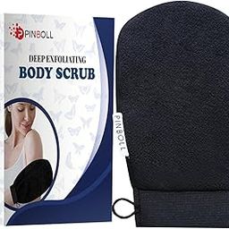 PINBOLL Exfoliating Gloves For Dead Skin - Even Glow Skin Exfoliating Glove, Dead Skin Remover With Breathable Viscose Fiber. Body Exfoliator Glove For Men & Women, Bath Gloves Body Scrubber-11