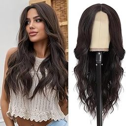 D-DIVINE Full Head Hair Wig For Women (Brown) Curly And Synthetic Hair With Net Wig Cap Cosplay Replacement Wig-image-28