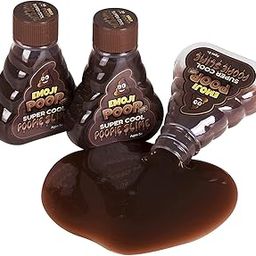 KidsZeeNie® Emoji Poop Slime Toy | Magic Silly Putty Poopie Bottle | Stretchy, Gooey, Scented Fun Sludge for Kids | Gag Toy, Stress Relief, Birthday Party Favor, Prank Gift, Sensory Play- Pack of 3-image-45
