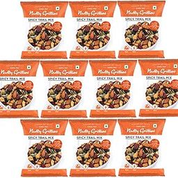 Nutty Gritties Spicy Trail Mix Healthy Snack, Zero Oil, Crunchy, Tasty (Pack of 10-24g each), 240g-image-15