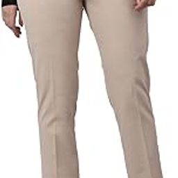 Solid Non Pleated Regular Fit Mid Rise Formal Trouser for Women | Formal Pants for Women | Formal Wear Regular Fit Trouser for Women (P_LTRF00005)-image-66