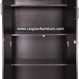 Caspian Furniture 2 Door Wardrobe with 3 Shelves | 2 Door Wardrobe for Clothes | 2 Door Wardrobe for Bedroom | Wooden Wardrobe for Kitchen Storage (Walnut Finish) (Width 30 Inches)-picture-17