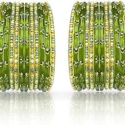 Glass Bangle Set, Handmade Bangles, for Women's, (1Pair)-12