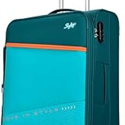 skybags Genesis Medium Size Soft Luggage (69Cm) | Soft Luggage Trolley with 8 Wheels and 3 Digit Combination Lock| Teal | Unisex-picture-13