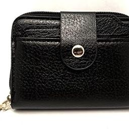 Multi Slot Leather Credit Debit Card Holder Wallet Money Zipper Coin Purse for Men & Women (Black)-picture-48