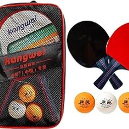 UDKI Table Tennis Racquet Set for Professional Players with 2 Bats, 3 Balls, Carry Bag, Ping-Pong Rackets Durable Comfortable Grip, Standard DualColor T.T Kit Ideal for Boys, Girls, Adults (Red/Black)-image-41