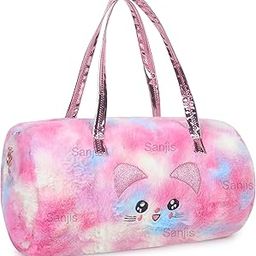 Kids Fur Duffle Bags for Travel Swimming Sports Dance Gymnastics Sports Gym Bag Kids Stylish Travel Bag for Girls Boys (Style 1)-picture-44