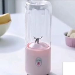 Portable Blender Juicer with USB Charging, 6 Stainless Steel Blades, 1200mAh Battery, Ice Crushing Capability, Extra Jar, Pink/Blue-image-52