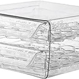 Egg Holder Reusable with Handles Stackable Egg Fresh Storage Box for Kitchen L-picture-0