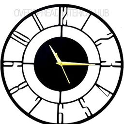 Shire Home Timeless Elegance Grandeur : 40 CM Designer Stylish Metal Wall Clock - A Classic Addition for Living Room, Bedroom, Office, Kitchen, Home and Hall, Antique Charm - (Black)-image-40