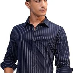 highlander Men's Striped Slim Fit Shirt-picture-39