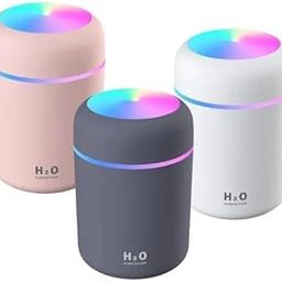 H2O Humidifier - Mini Cool Mist Humidifier with Multicolor LED Night Light, 300ml Capacity, 2 Mist Modes, and Auto Shut-Off Personal Desktop Humidifier,multicolor (Pack of 1)-11